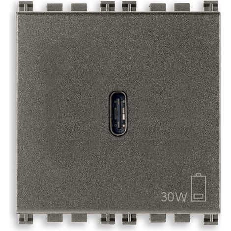 VIMAR - 19298.M Alimentatore USB C 30W PD Metal