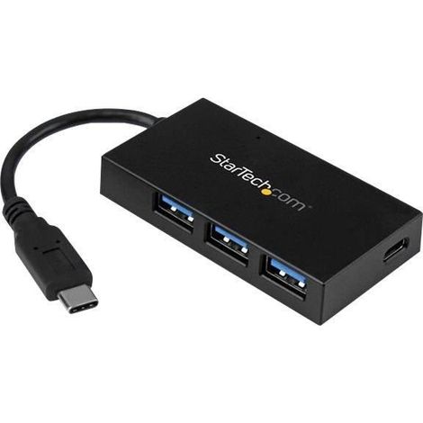 StarTech.com HB30C3A1CFB hub & concentrateur USB 3.2 Gen 1 (3.1 Gen 1) Type-C 5000 Mbit/s Noir (1/2)