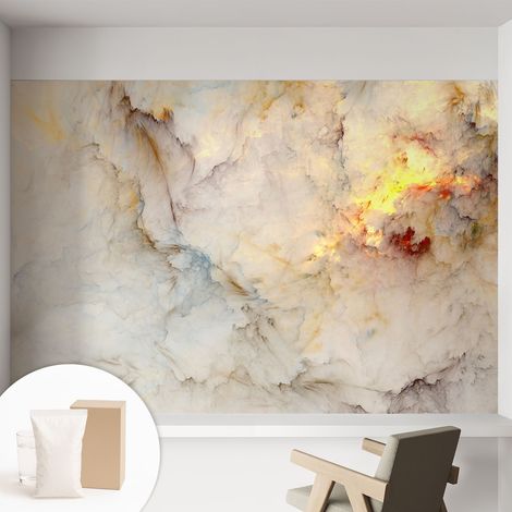 Tapete Vliestapete mit Kleber- abwaschbar - Raumgestaltung Schlafzimmer Wohnzimmer Tapete Bunte Landschaft 152x104 cm (1/5)