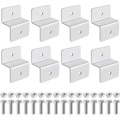 Z-förmiges Solarmodul, 8-teilige Aluminium-Solarmodul-Montagehalterung, geeignet für Wohnmobildächer, Solarmodulmontage in Z-Form (mit 16 Muttern und 16 Schrauben) (1/5)