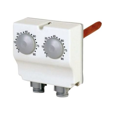 Dopppelthermostat GTD 8P1 2 Regulierthermostate, außen einstellb.