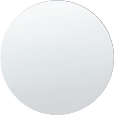 Espejo de pared de vidrio plateado 80 cm marco accesorio decorativo Annemasse