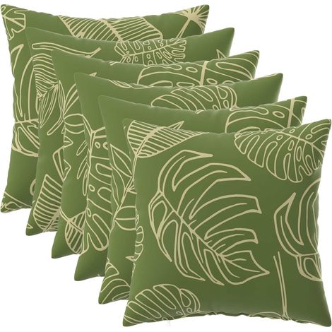 Kissenbezug 6 pcs HEERLEN Blattdesign 35 x 35 cm Polyester vidaXL