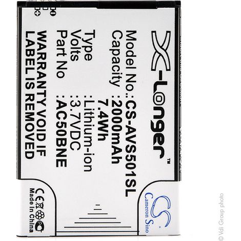NX - Batterie téléphone, smartphone, GSM pour Archos 3.7V 2000mAh - AC50BNEAC50BNE 1ICP (1/3)