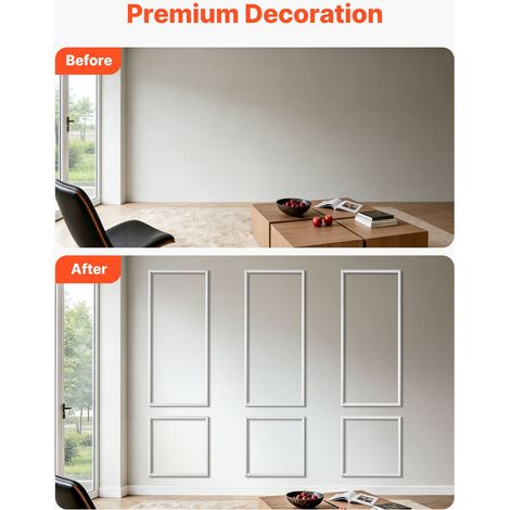 Kit Moulure Murale Prédécoupée 3 Lots Cadres Moulure Murale (1/5)