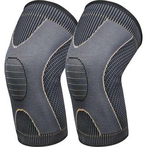 Genouillère en cuivre pour hommes et femmes, genouillère de compression ergonomique pour soulager les douleurs au genou, l'arthrite et les lésions du ménisque (1/5)