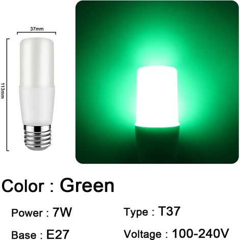 (T37 E27 Vert, lot de 4) Ampoules LED, adaptées aux festivals, aux KTV, aux bars et aux vitrines de magasins. (1/3)