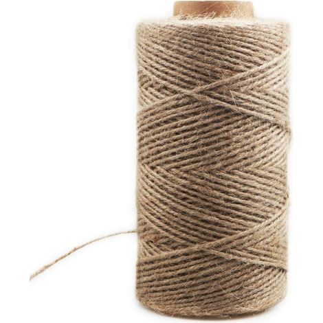 Corde de chanvre décoratif 2mm (200M corde de chanvre décoratif corde de sisal épaisseur rétro corde de jute fait à la main bricolage tag corde éclairage corde de chanvre- (1/5)