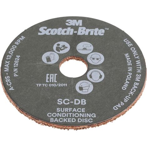 Disque abrasif 3M Scotch-Brite SC-DB, Ø 115mm, par 10 ( Prix pour Boîte de 10 ) (1/2)