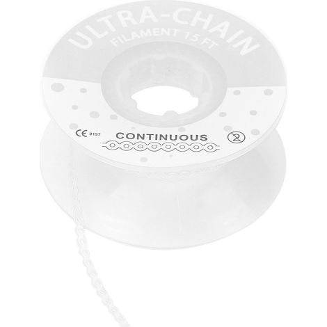 Chaîne orthodontique transparente en caoutchouc haute élasticité flexible continue pour soins dentaires (1/5)