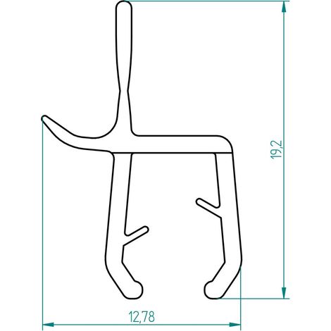 Breuer Spritzschutzprofil 2 x 424 mm Profil Spritzschutz Duschdichtung