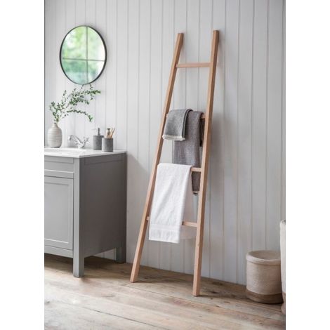Garden Trading Indoor Southbourne Towel Ladder Beech Wood Bathroom Rack (1/4)