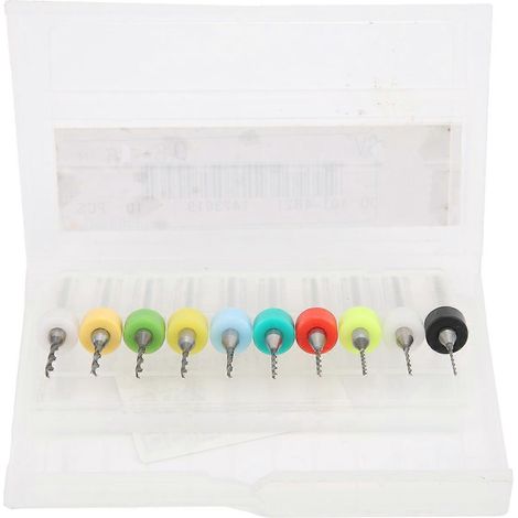 10 Stück Mini-Spiralbohrer aus Wolframstahl für Leiterplattenreparatur und Gravur (0,6–1,5 mm)