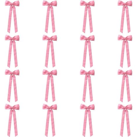 Samtige Schleifenform-Ornament für den Weihnachtsbaum, dekorativer Akzent, hängender Weihnachtskranz, Schleife, rosa (1/5)