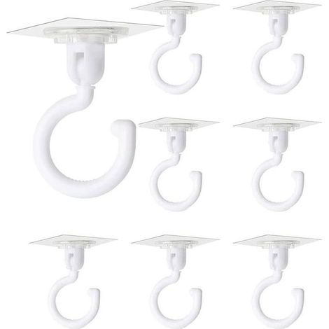 Parts Hooks Auto-Adhésifs Bleus Hook Rotary to 360 Degrees Hook Adhesive Powerful Hooks Stickers of Ceiling Without Pe (1/4)