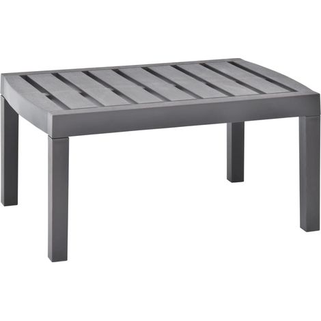 Mesa de jardín de plástico moca 78x55x38 cm vidaXL