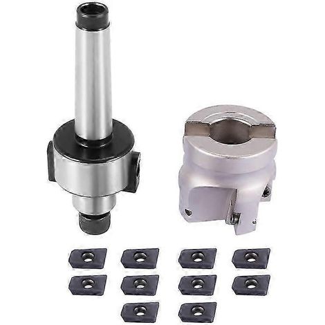 Fraise à surfacer MT2 M10 et 50 mm + 10 plaquettes carbure APMT1604, clé pour CNC bs (1/5)