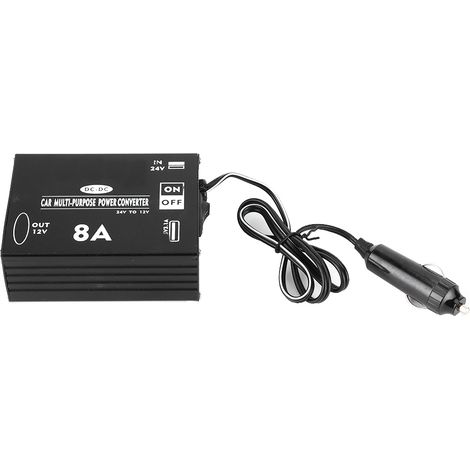 Convertisseur de tension 24V vers 12V 8A pour voiture camion, transformateur abaisseur (1/5)
