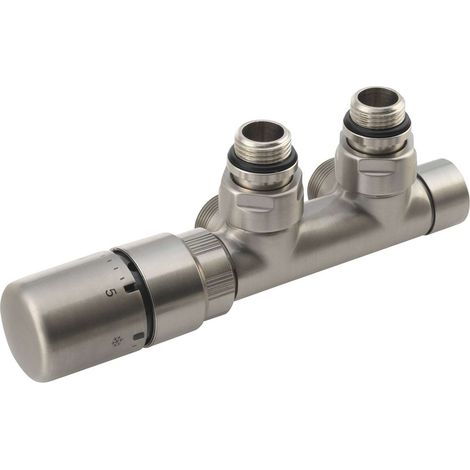 Sapho Twin - Thermostat-Ventilanschlussset, Mittelanschluss, links, Abstand 50 mm, Chrom CP3525S (1/4)