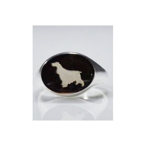Neuer Chevalier English Cocker Ring in 925 Silber