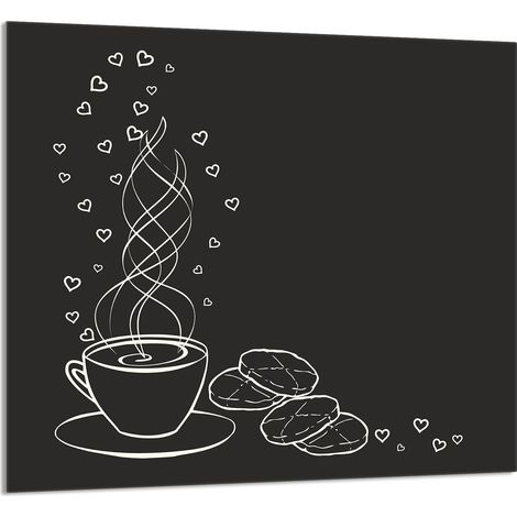 PANNELLO IN VETRO PER CUCINA 65x60 Caffè (1/5)