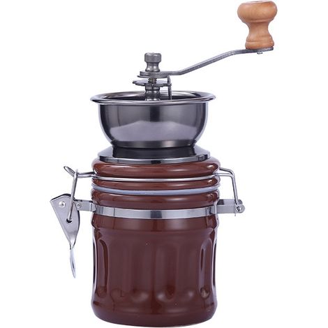Moulin à café manuel vintage, moulin à épices et à poivre. (1/5)