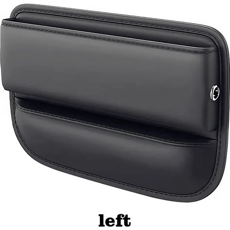 (Côté gauche) Organisateur de siège auto multifonction avec porte-téléphone et porte-gobelet, sac de rangement en cuir PU pour l'espace entre les sièges, intérieur de voiture (1/5)