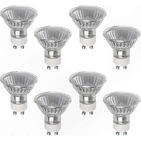 Spot GU10 Halogène 50W, Blanc Chaud 2800K, Ampoule Dimmable, Lot de 8, 220V, Éclairage Focus (1/5)