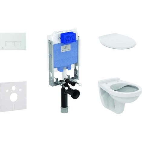 Ideal Standard ProSys - Modulo di installazione a parete, WC Alpha con sedile, placca di comando Oleas M2, cromo opaco ProSys80M SP104 (1/5)