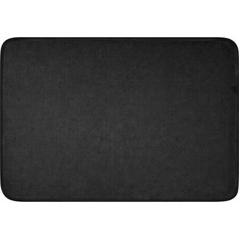 Base ignífuga, Alfombrilla resistente al calor, 40×60cm, Alfombrilla antideslizante de fibra de vidrio y silicona resistente al fuego, Negra (1/5)