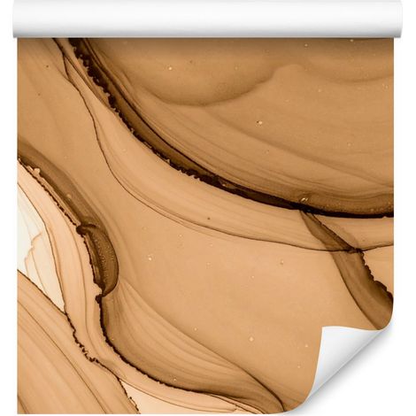 Carta da parati color oro inchiostro, crema e ocra per soggiorno e camera da letto, 50x1000 cm (1/5)