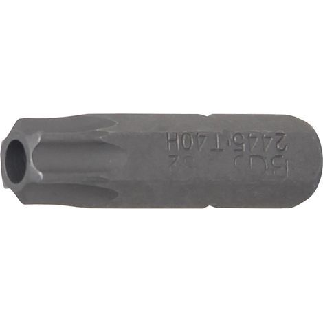 1 - Embout - Profil T - Acier Chrome Vanadium - Pour Vis Torx T40 - Perçage Central - Longueur 25 mm