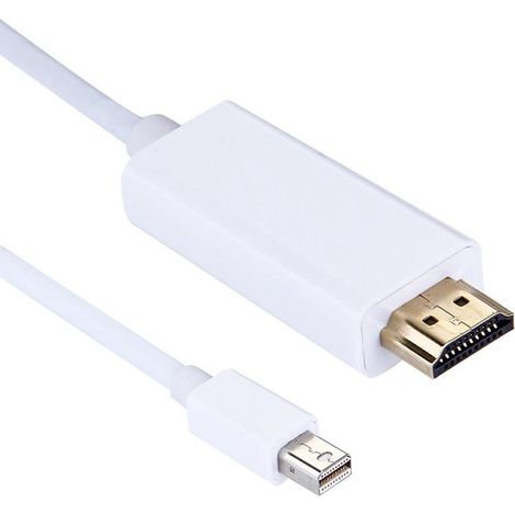 Câble Mini DisplayPort mâle vers HDMI - 3 mètres - Thunderbolt vers HDMI - Blanc (1/5)