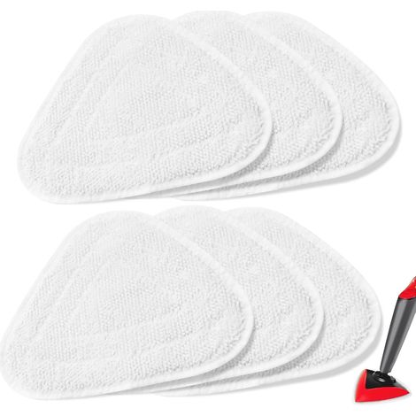 Tampon Microfibre - 32 X 23 5 Cm - Pour Balai Vapeur Triangulaire - Lot De 6 (1/5)