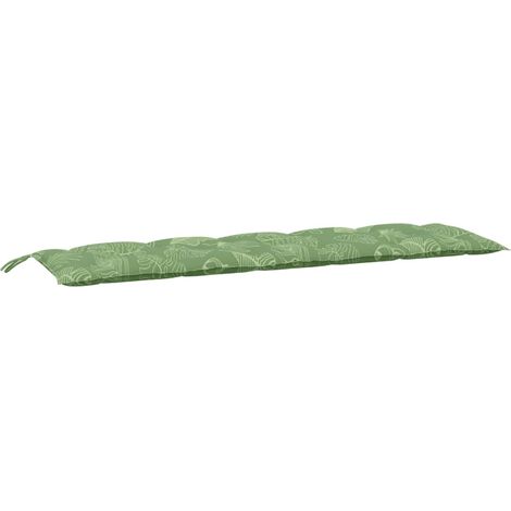 Gartenbank-Auflage Blattmuster 180x50x7 cm Oxford-Gewebe vidaXL