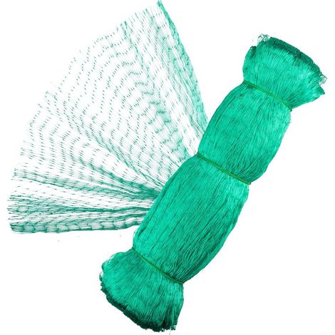 Filet de jardin vert 4 x 15 m, idéal pour protéger les oiseaux, les plantes de bassin, les arbres fruitiers, les potagers, les fleurs, les fraisiers, les pois et les haricots Maille fine 15 x 15 mm