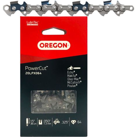 Oregon SUPER 20 POWERCUT Vollmeißel-Sägekette .325" 1,3 mm 64 Glieder