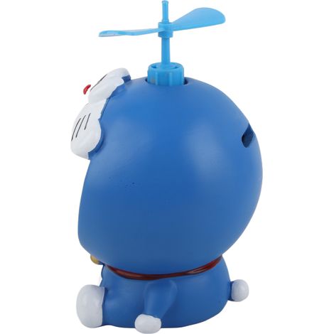 Lanterne décorative bleue pour enfants, coffre à monnaie Doraemon en résine, modèle lune, cadeau de fête des enfants, livré avec batterie. (1/5)
