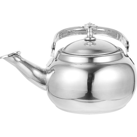 Bouilloire sifflante en acier inoxydable pour cuisinière, chauffe rapidement l'eau.-17.00X14.00X11.00CM-Silver (1/4)