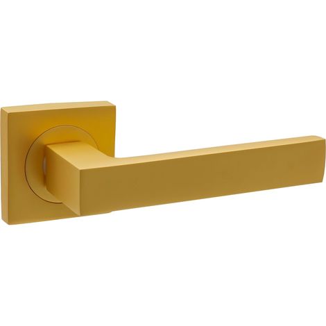DOMINO Poignée de porte QUBIK-QR K-GOLD Matt Poignée Sans rosace Or (1/5)