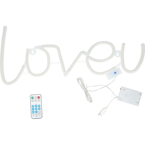 Lumière Néon LED LOVEU Colorée pour Décoration Maison Mariage Fête Violet (1/5)