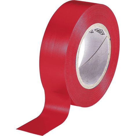 Ruban adhésif isolant PVC 15 mm x 10 m rouge MICHAUD BR402 (1/2)