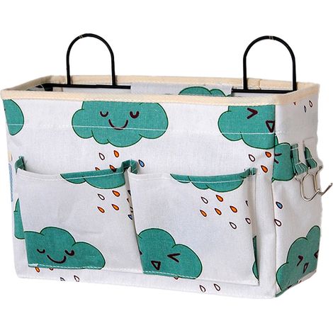 Sac de rangement mural, pochette murale, organisateur d'étagère suspendu en coton (1/5)