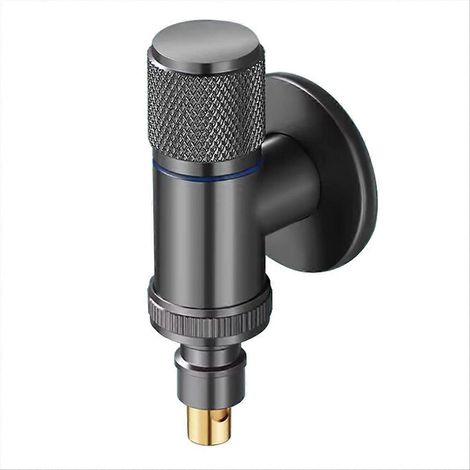 Robinet d'arrêt d'eau automatique pour machine à laver, gris, vanne de sécurité anti-fuite, raccord fileté standard, remplacement facile, contrôleur de débit fiable, dispositif de coupure auto, gris a (1/5)