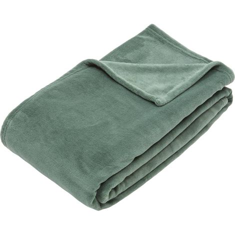 Plaid Kiesa 180x230cm vert - Atmosphera créateur d'intérieur (1/3)