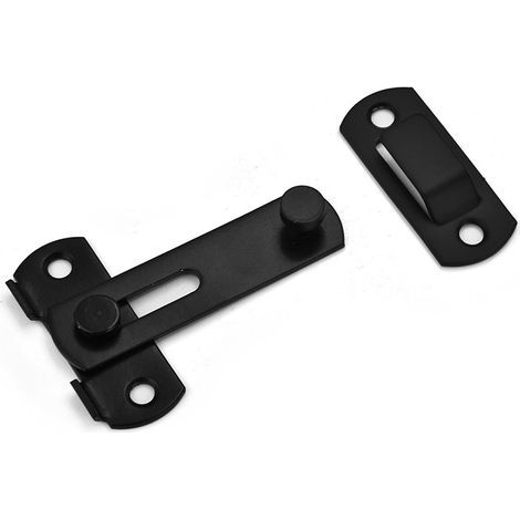 Pestillo de puerta Pestillo de puerta de acero inoxidable de alta calidad, adecuado para pestillos de puertas y ventanas correderas, pestillos de granero, uso doméstico y exterior (Negro) (1/5)