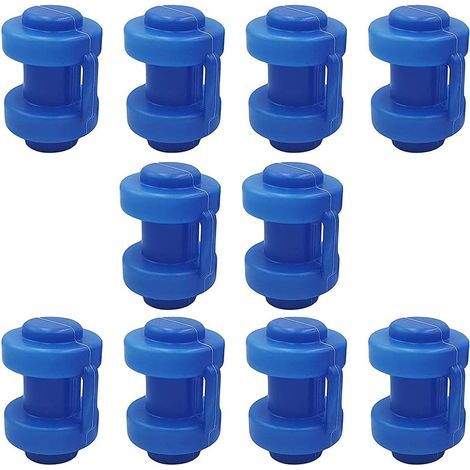Lot de 10 capuchons de poteau de trampoline, capuchons de poteau de clôture de trampoline durables, capuchon de couverture de trampoline épaissi pour alimentation de trampoline à crochet en filet (ble (1/5)