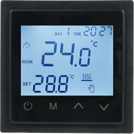 Thermostat à affichage numérique intelligent 16A, régulateur de température pour chauffage au sol avec écran tactile LED, commutation de capteur NTC, commande électrique 85-265V (1/5)