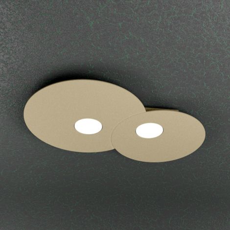 Plafoniera Moderna Cloud Metallo Sabbia 2 Luci Gx53 (1/5)