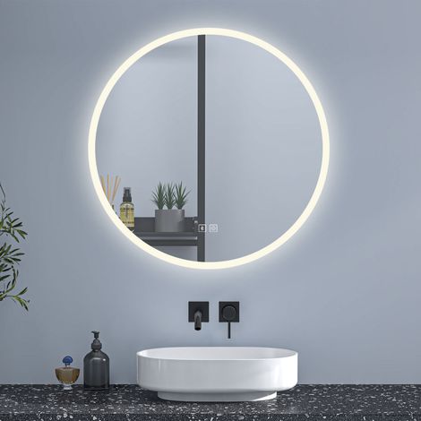 600MM 3 Colour LED Copper-free Silver Mirror,Anti-fog,Double bond Bluetooth,Infinitely Dimmable,Power Failure Memory,Touch Wall WwitchгмWall-mounted (1/5)